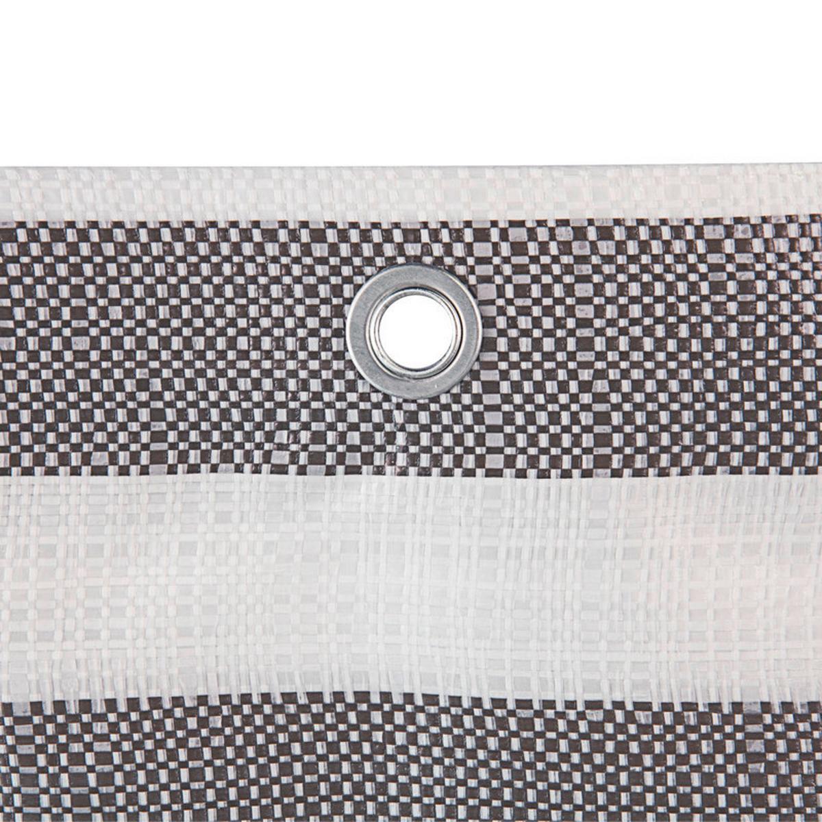 Sichtschutz Balkonblende Ibiza 0,9x5m, - Weiß/Grau, Basics, Kunststoff (500/90cm) - Windhager