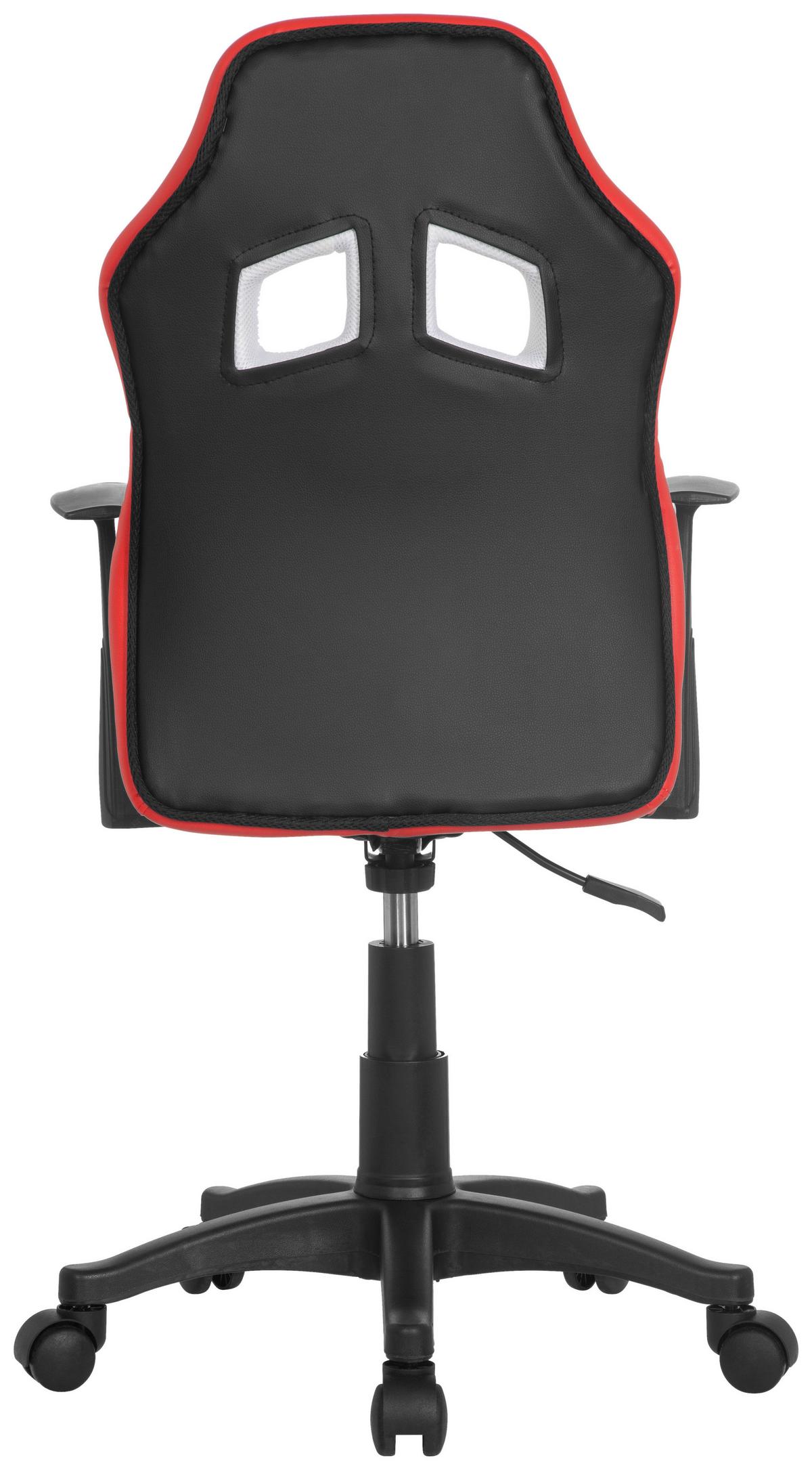 Jugenddrehstuhl Teen Game Rot/weiß Bis 70 Kg - Rot/Schwarz, MODERN, Kunststoff/Textil (54/105/48cm) - MID.YOU