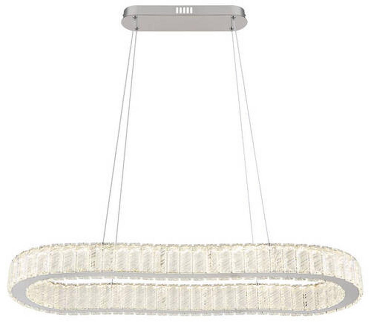 ZÁVESNÉ LED SVIETIDLO 67162-58 - priehľadné/číra, Konventionell, kov/plast (89/31/120cm) - Globo