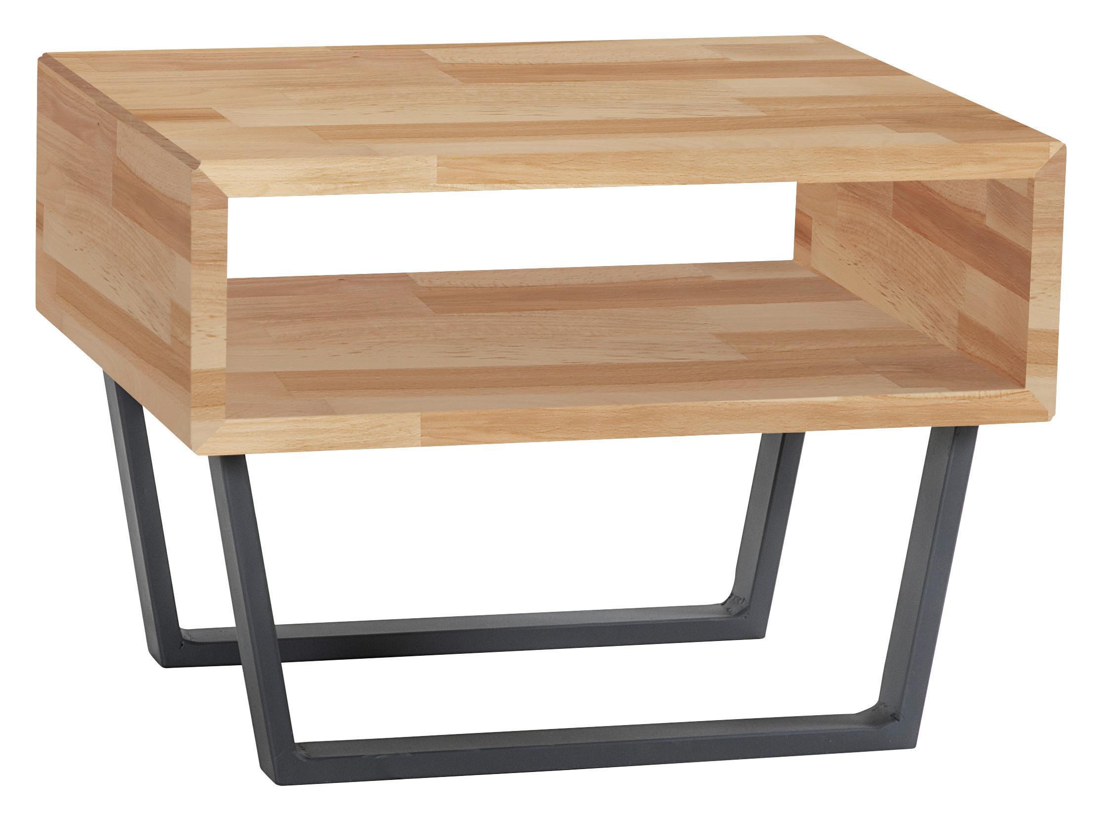 Nachttisch Accessoires Anthrazit, Kernbuche B: 50 Cm - Anthrazit/Kernbuche, Natur, Holz/Metall (50/36/41cm) - Hasena