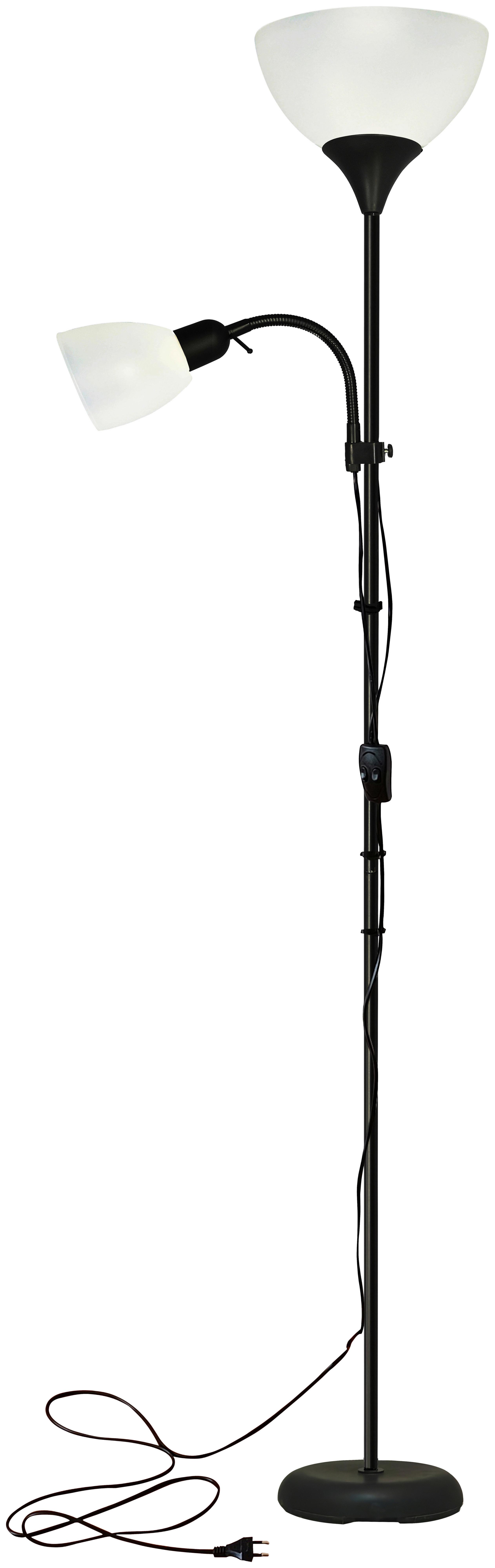 STOJACIA LAMPA VANESSA -BASED- - čierna/biela, Modern, kov/plast (42/21/180cm) - Mömax