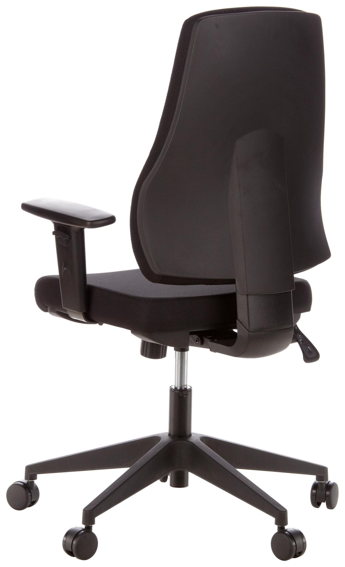Bürostuhl Pro-Tec 100 mit Armstützen Schwarz - Schwarz, MODERN, Kunststoff/Textil (57/126/45cm) - MID.YOU