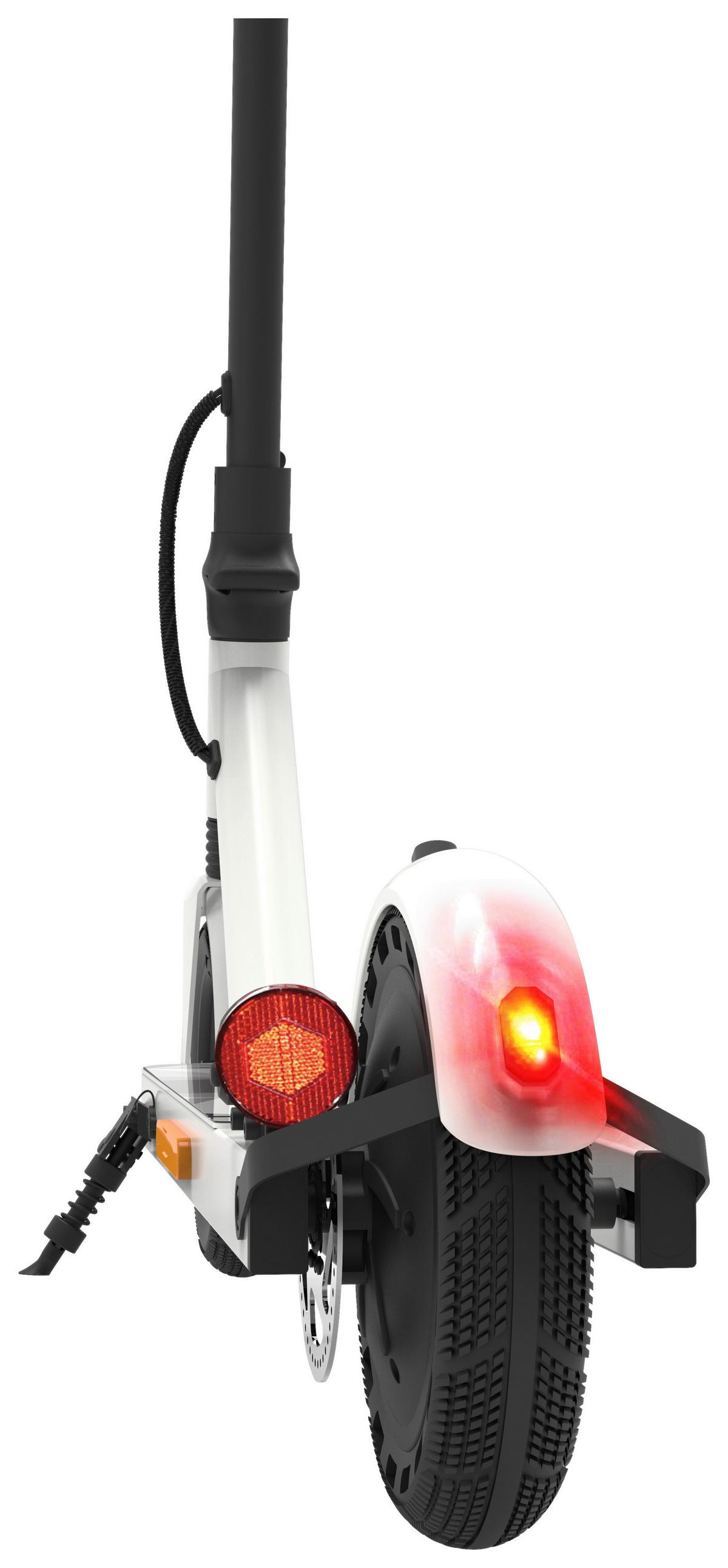 E-Scooter Klappbar mit Display, Parkständer - Weiß, Basics, Metall (108/115/106,00cm)