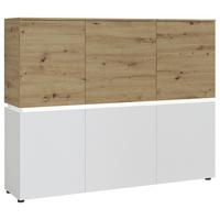 Sideboard Luci Weiß Eiche Artisan/Weiß B: 165,5 cm - Weiß/Eiche Artisan, Trend, Holzwerkstoff (165,5/131,5/40cm) - MID.YOU