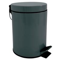 Kosmetikeimer Unis 3l Dunkelgrau Metall Dxh 17x25 - Dunkelgrau/Schwarz, Basics, Kunststoff/Metall (17/25cm)
