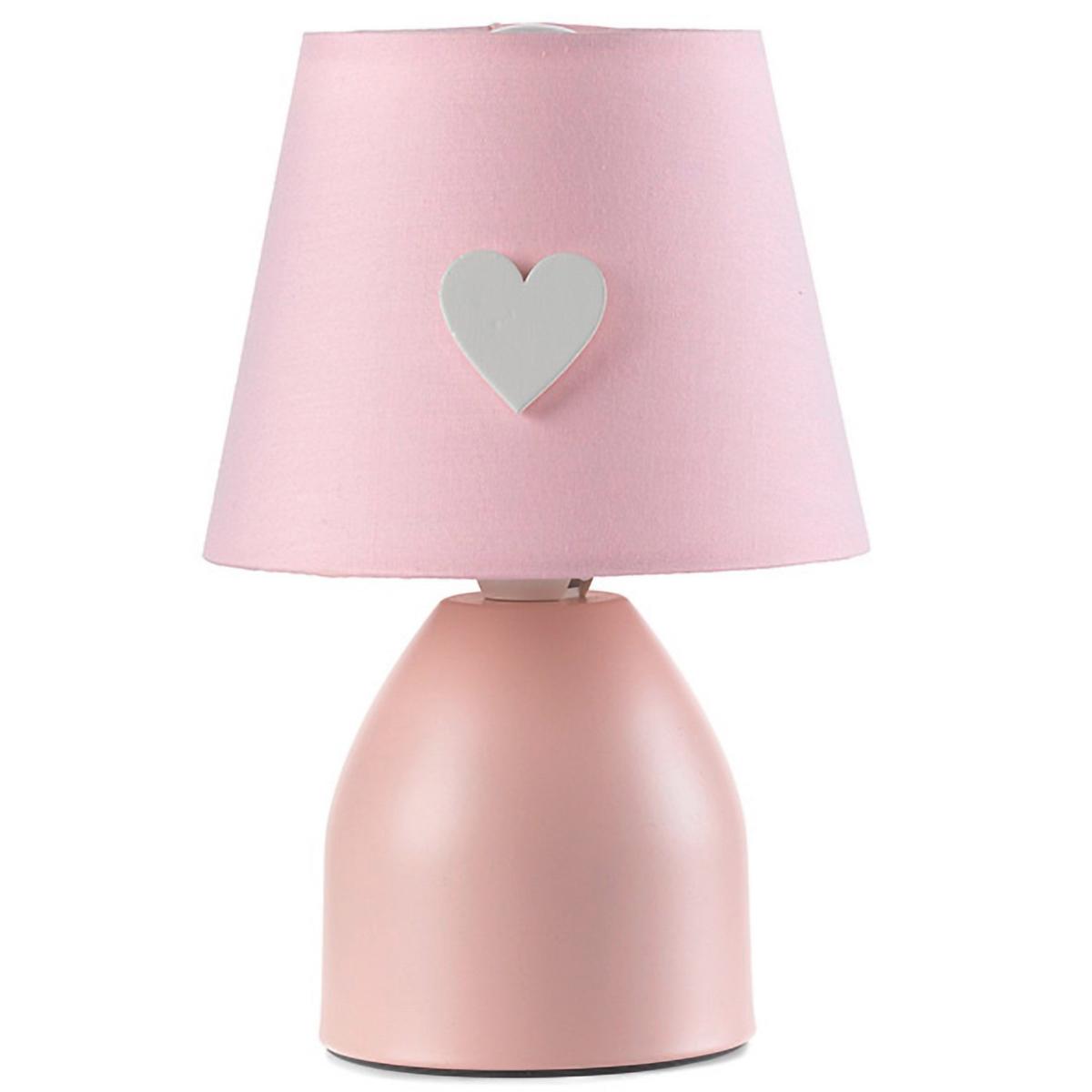 Kindertischleuchte 4929/L - Pink, Basics, Textil/Metall (13/19cm)