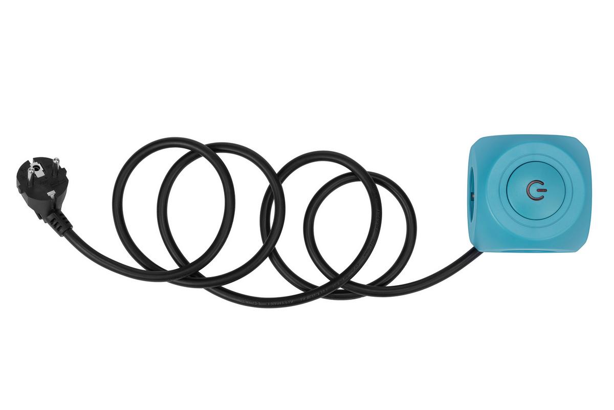 Multistecker Nua - Blau, Basics, Kunststoff/Metall (7,9/7,9/8,3cm) - Ondega