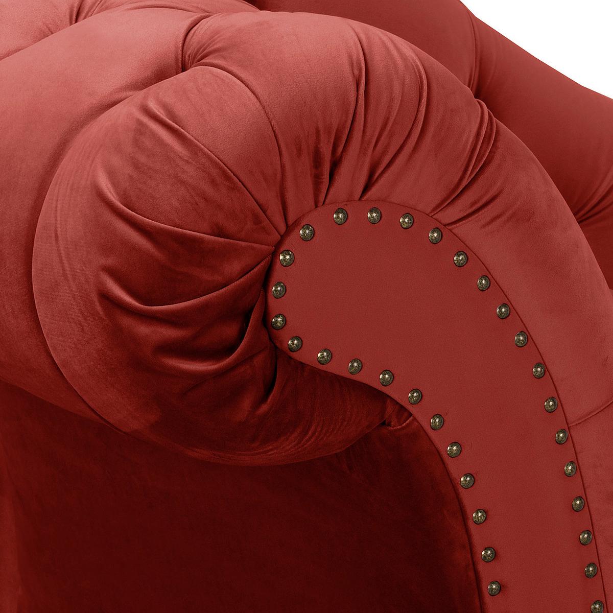 Récamiere Pako Bordeaux B: 185cm - Bordeaux/Braun, Design, Textil (185/93/75cm) - Livetastic