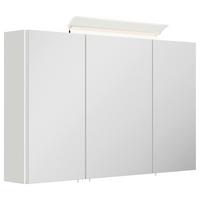 ZRKADLOVÁ SKRINKA SPIEGELSCHRANK 120 CM - biela s vysokým leskom, Modern, kompozitné drevo/sklo (120/62,5/17cm) - MID.YOU