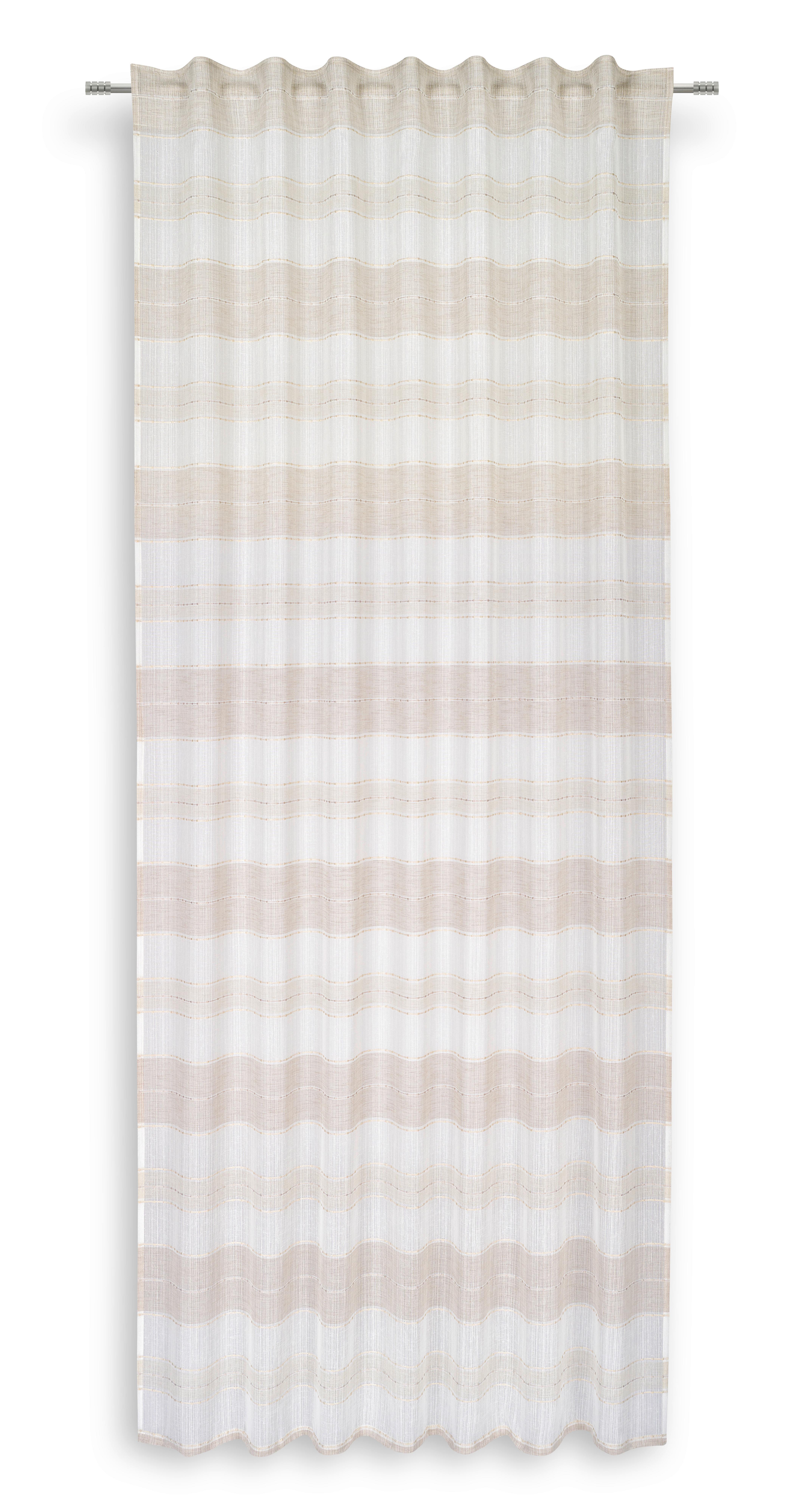 Vorhang mit Band Beate 140x245 cm Beige - Beige, MODERN, Textil (140/245cm) - Luca Bessoni