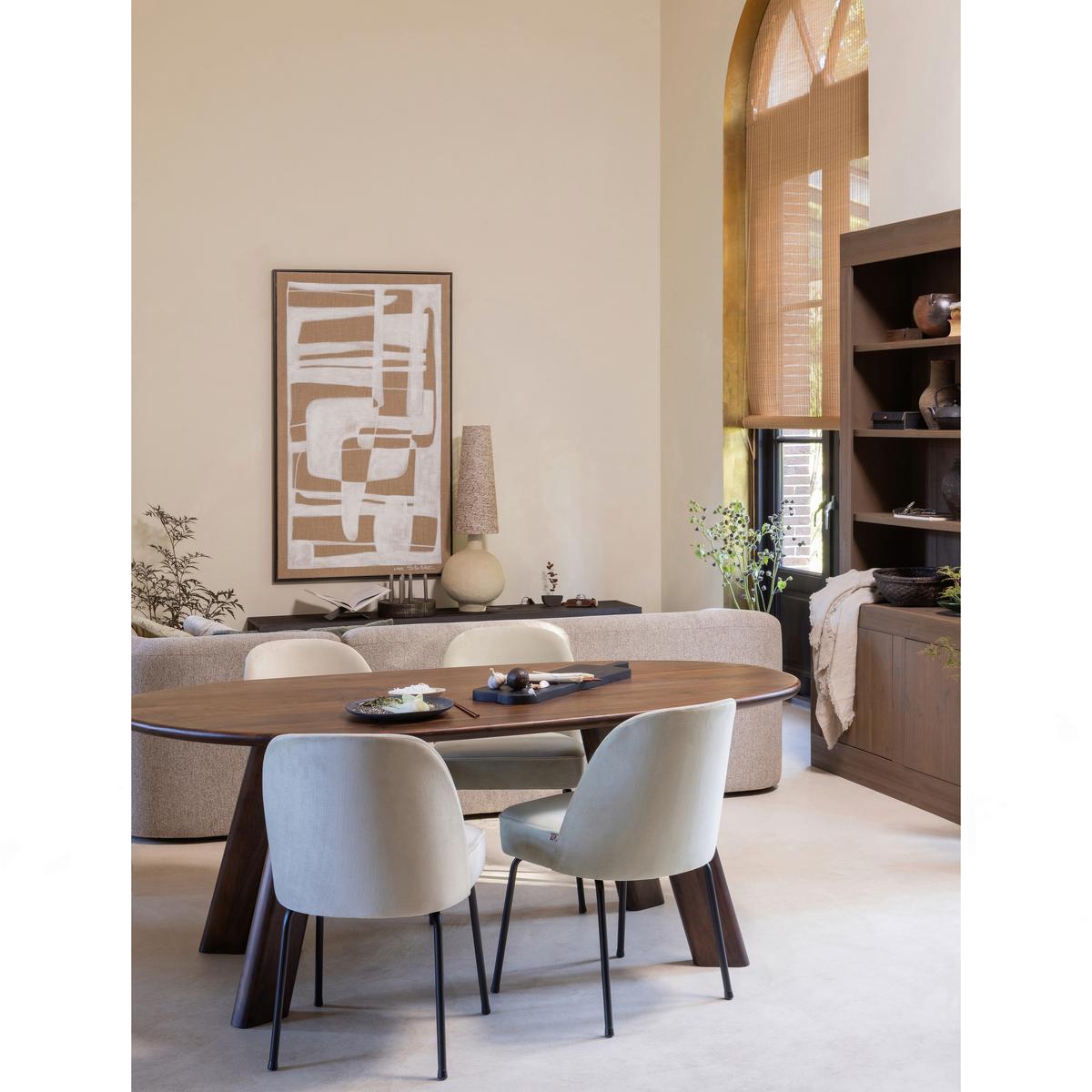 ESSTISCH Roundly Walnussfarben L: 200cm - Walnussfarben, MODERN, Holz (200/100/76cm) - Livetastic