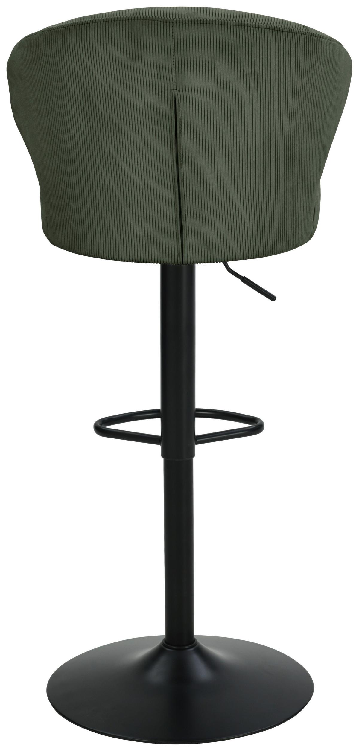 BAROVÁ ŽIDLE JANA - černá/zelená, Moderní, kov/dřevo (55/1160/58cm) - Based