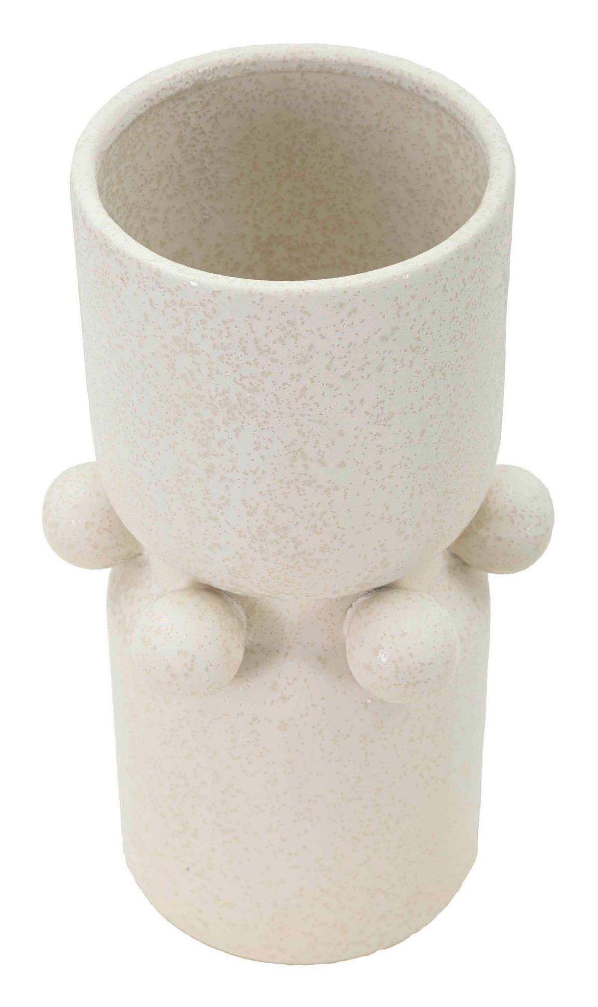 Vase Bubbles Creme B: 16 cm - Creme, Basics, Keramik (16/28/16cm)