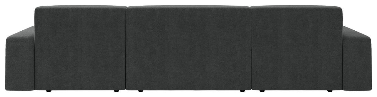 Wohnlandschaft Wien Anthrazit U: 162x329x162 cm - Anthrazit/Schwarz, MODERN, Textil (162/329/162cm) - Trendmanufaktur