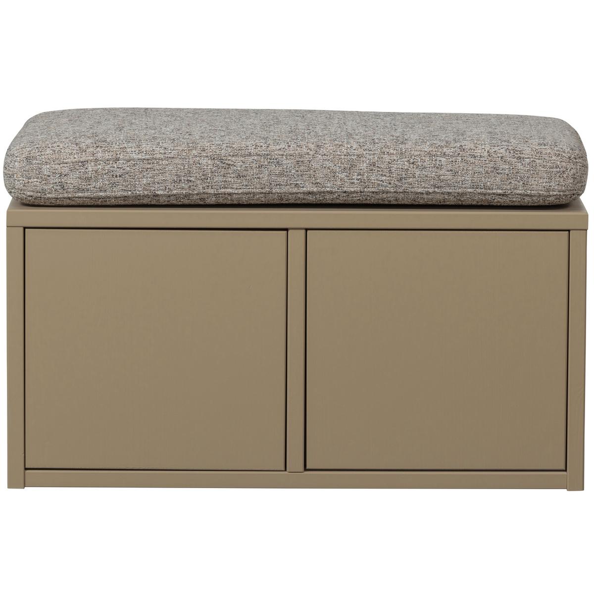 Garderobenbank Turner Schlammfarben B: 80 Cm - Schlammfarben/Khaki, Design, Holz/Textil (80/47/44cm) - Livetastic