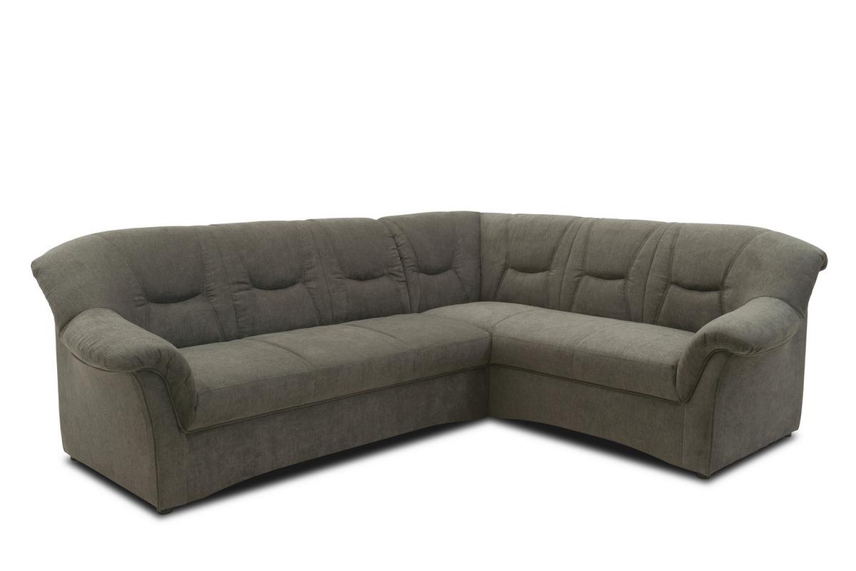 Ecksofa Sarafina - Greige/Schwarz, KONVENTIONELL, Textil (240/190cm) - MID.YOU
