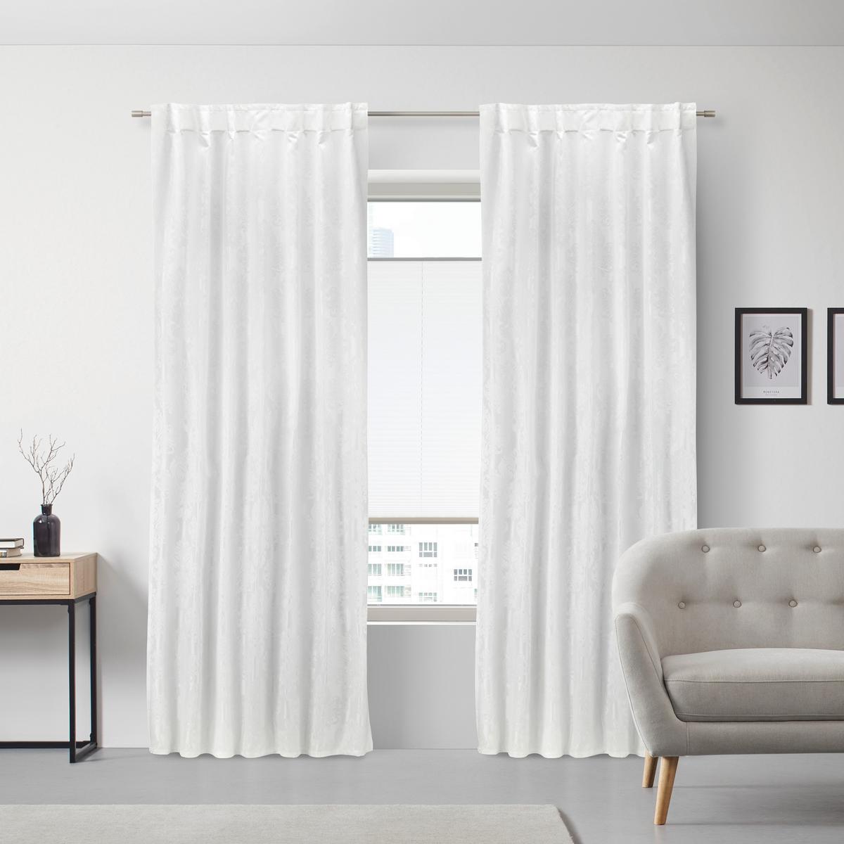 Hotový závěs Charles, 140/245 cm, bílá - bílá, Lifestyle, textil (140/245cm) - Modern Living