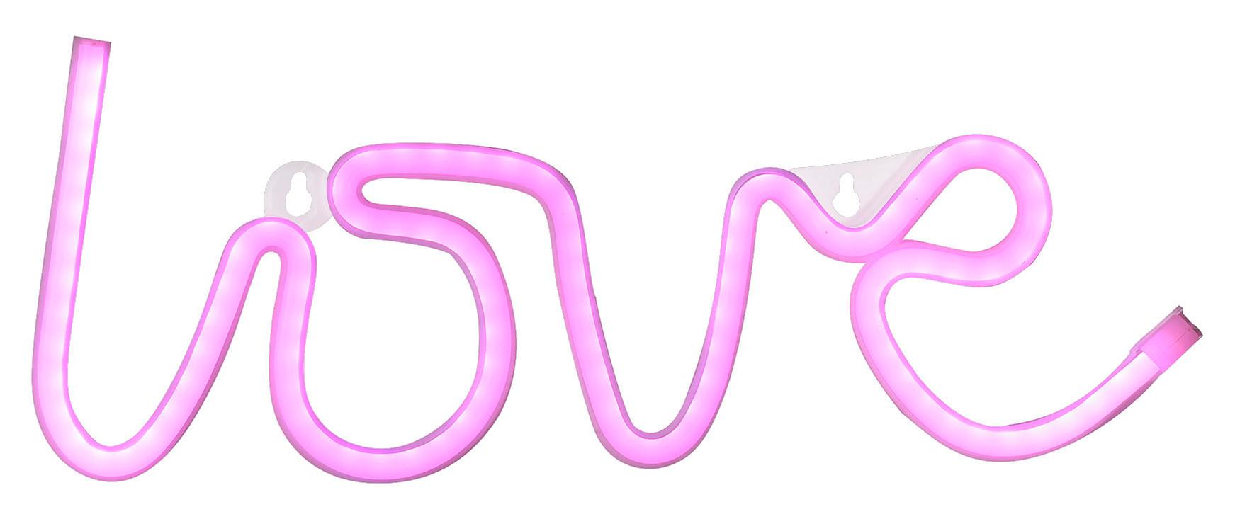 Led-wandleuchte Neon-love 1-Flammig - Basics, Kunststoff/Metall (34,3/2/12,2cm)