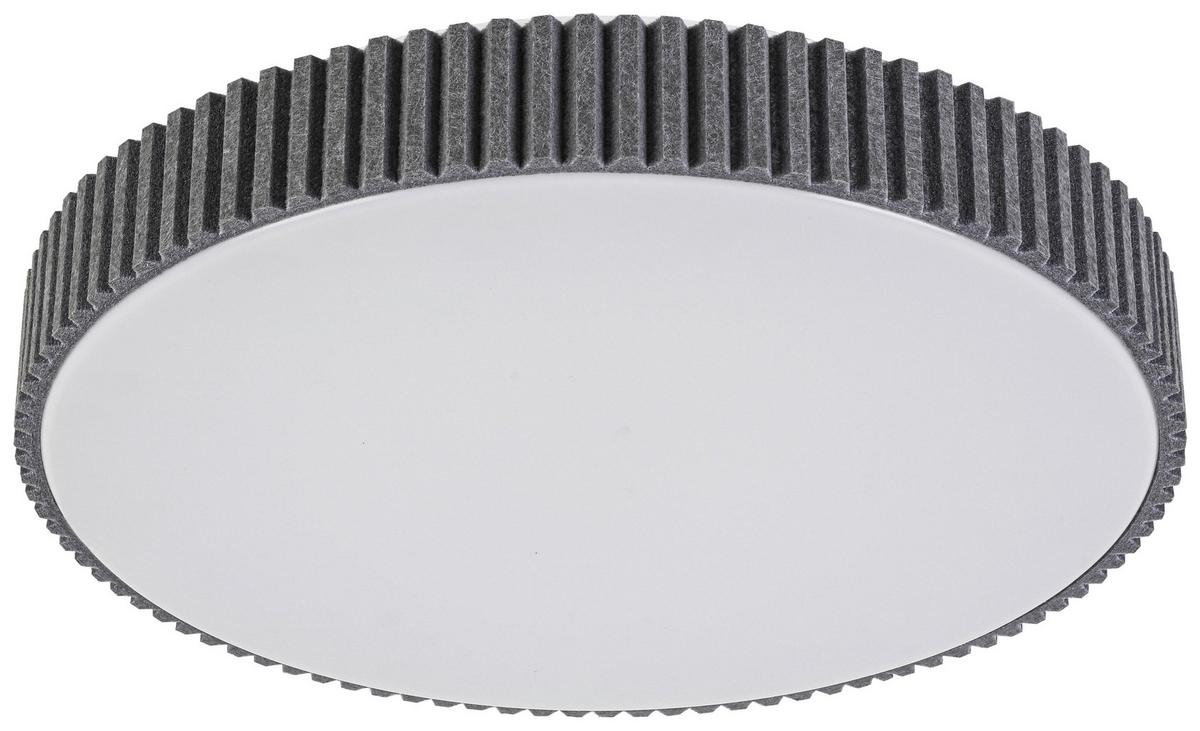STROPNÍ LED SVÍTIDLO FILZI - šedá/bílá, Moderní, kov/textil (40/8,5cm) - Mömax