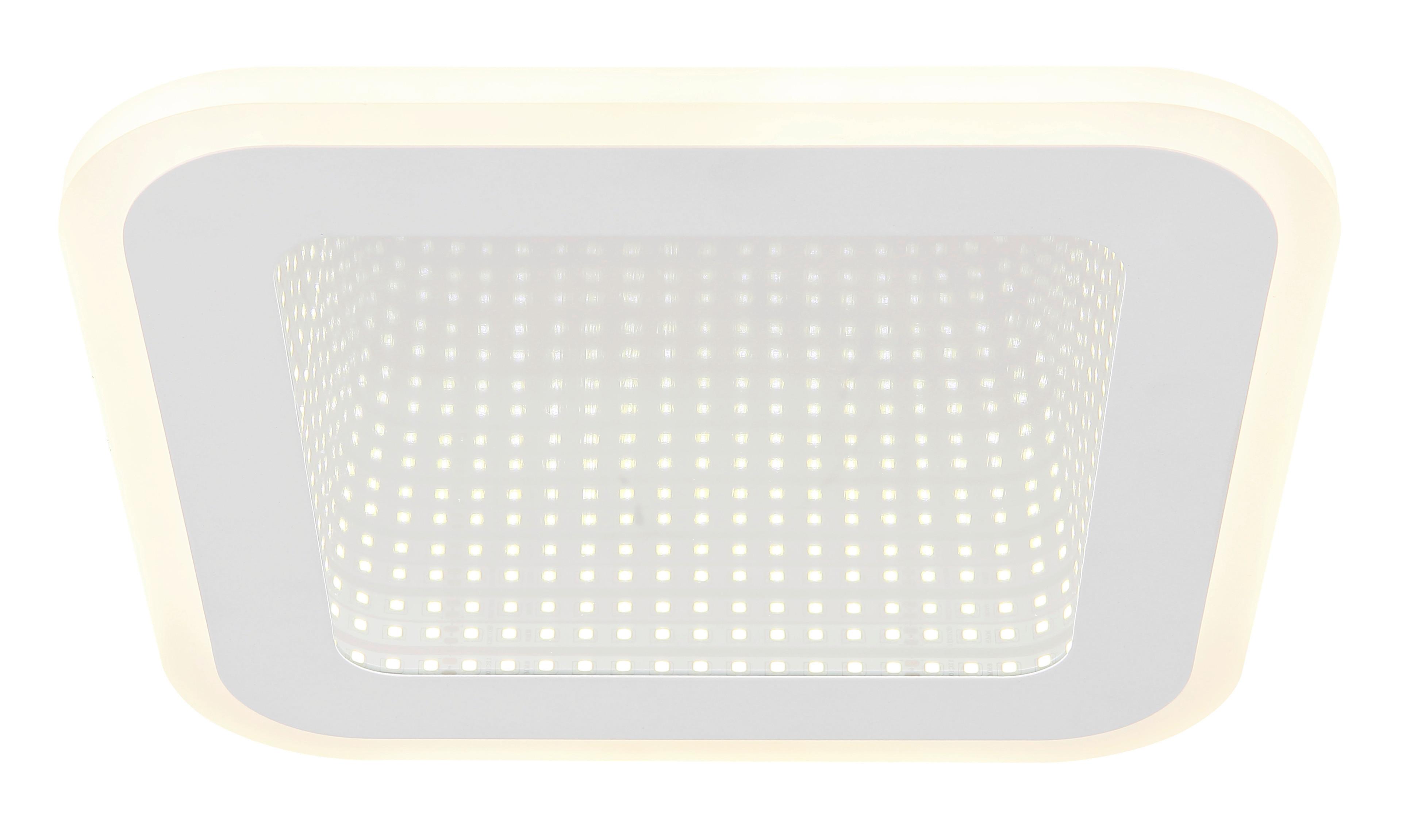 LED-Deckenleuchte 48919-12q - Opal/Weiß, Design, Kunststoff/Metall (23/23/4cm) - Globo