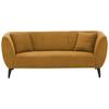 3-Sitzer-Sofa Colori Goldfarben, Rücken Echt - Goldfarben/Schwarz, MODERN, Textil (208/83/88cm) - MID.YOU