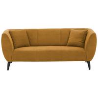 3-Sitzer-Sofa Colori Goldfarben, Rücken Echt - Goldfarben/Schwarz, MODERN, Textil (208/83/88cm) - MID.YOU