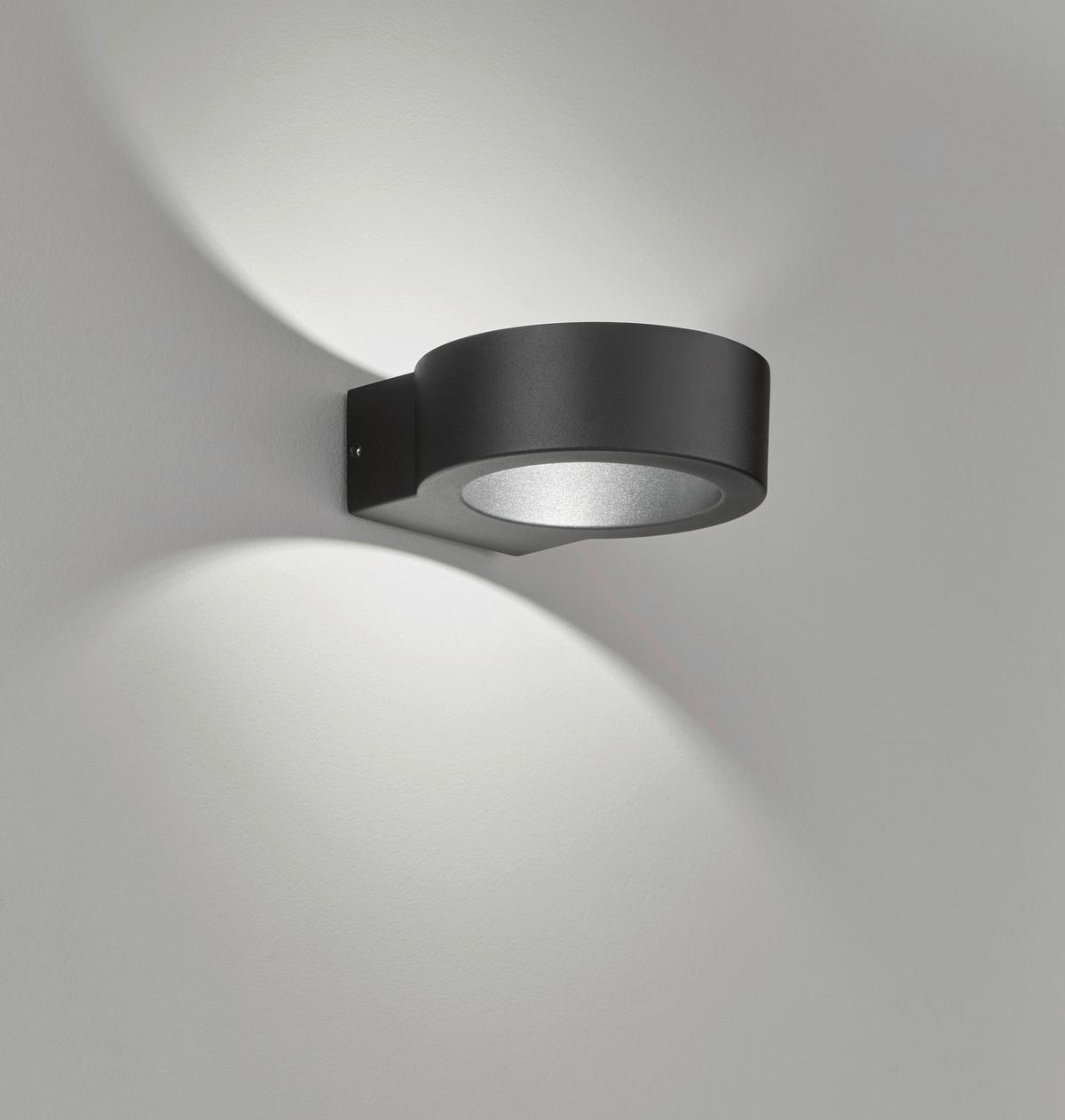 Außenwandleuchte 30382 Torres - Schwarz, Design, Glas/Metall (12.50/4.50cm) - Fischer & Honsel