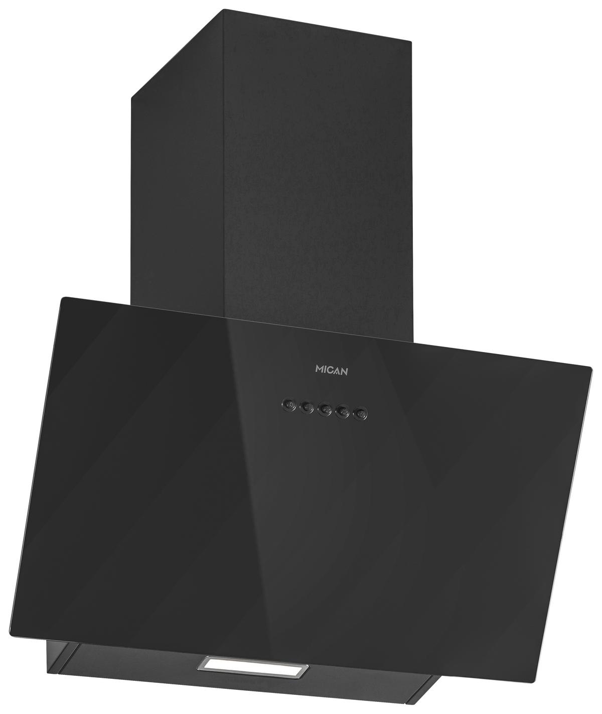 Fali Elszívó 60 Cm Mican Kha400mofsa - fekete, Basics, Üveg/fém (60/60,5-88,5/31,5cm) - Mican