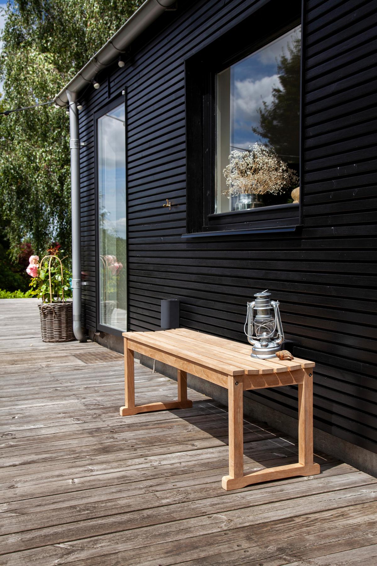 Sitzbank Echtholz Teakfarben Vega BxHxT: 120x43x40 cm - Teakfarben, KONVENTIONELL, Holz (120/43/40cm) - MID.YOU