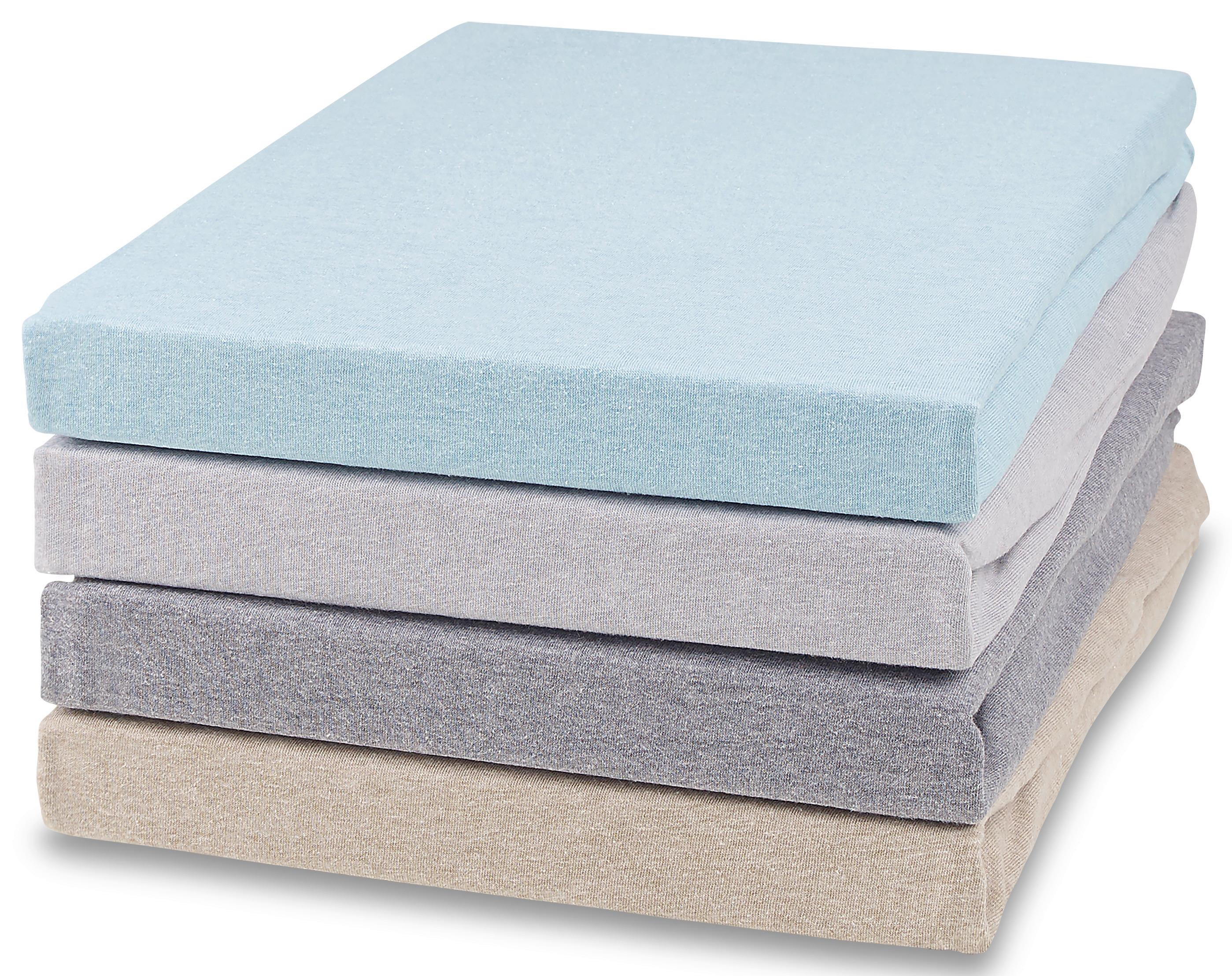 Spannleintuch Lana Silber 200x200 cm Mischgewebe - Silberfarben, MODERN, Textil (180-200/200cm) - Luca Bessoni