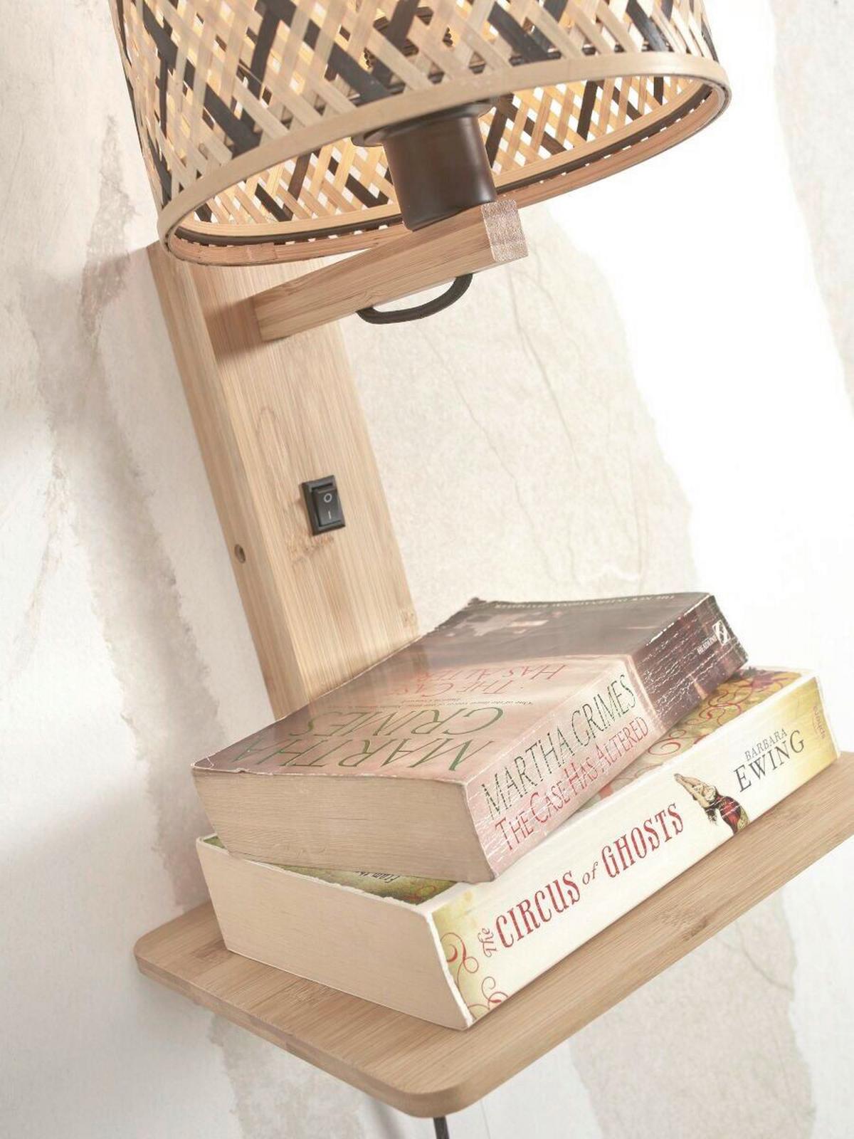 Wandleuchte Java/W1/N/1815/Bn - Naturfarben, Trend (30/22/52cm) - Good & Mojo