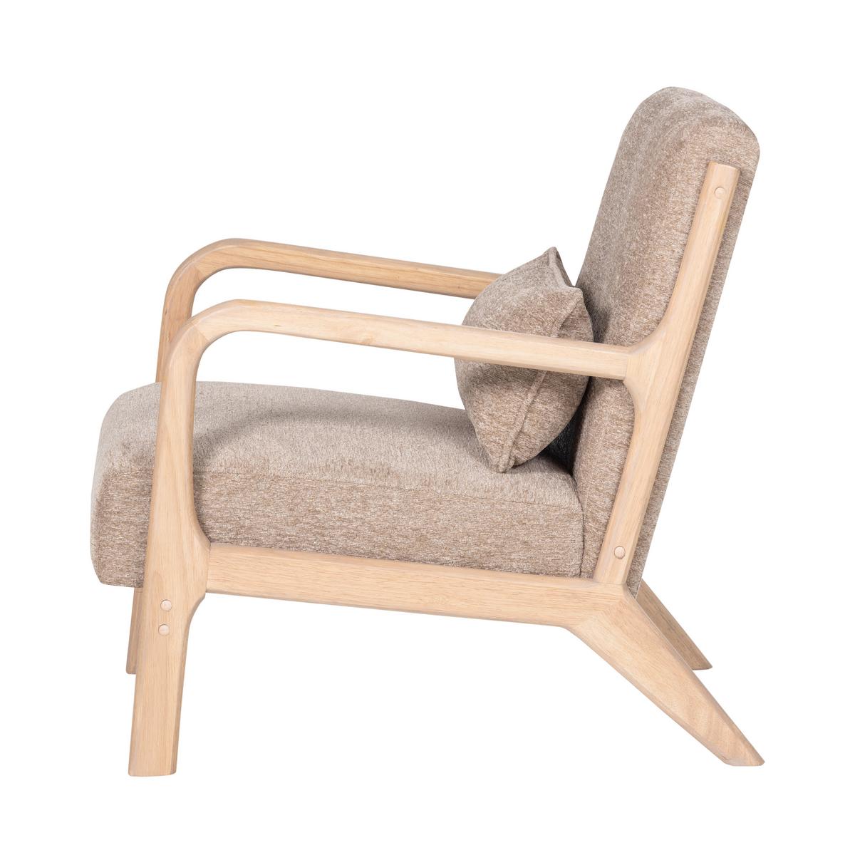 SESSEL Mark Sandfarben B: 67cm - Sandfarben/Naturfarben, MODERN, Holz/Textil (67/75/82cm) - Livetastic