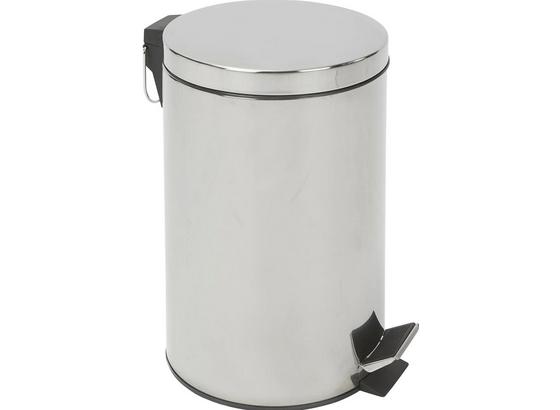 Treteimer Leonardo Iv - Chromfarben/Schwarz, KONVENTIONELL, Kunststoff/Metall (29,5/65cm) - Homezone Treteimer Leonardo Iv - Chromfarben/Schwarz, KONVENTIONELL, Kunststoff/Metall (29,5/65cm) - Homezone