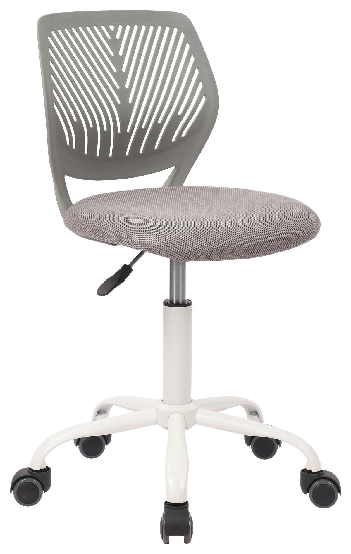 Otočná stolička Kira Sivá cca. 40x87x44cm - šedá/bílá, Moderní, kov/dřevo (40/87/44cm) - Mömax