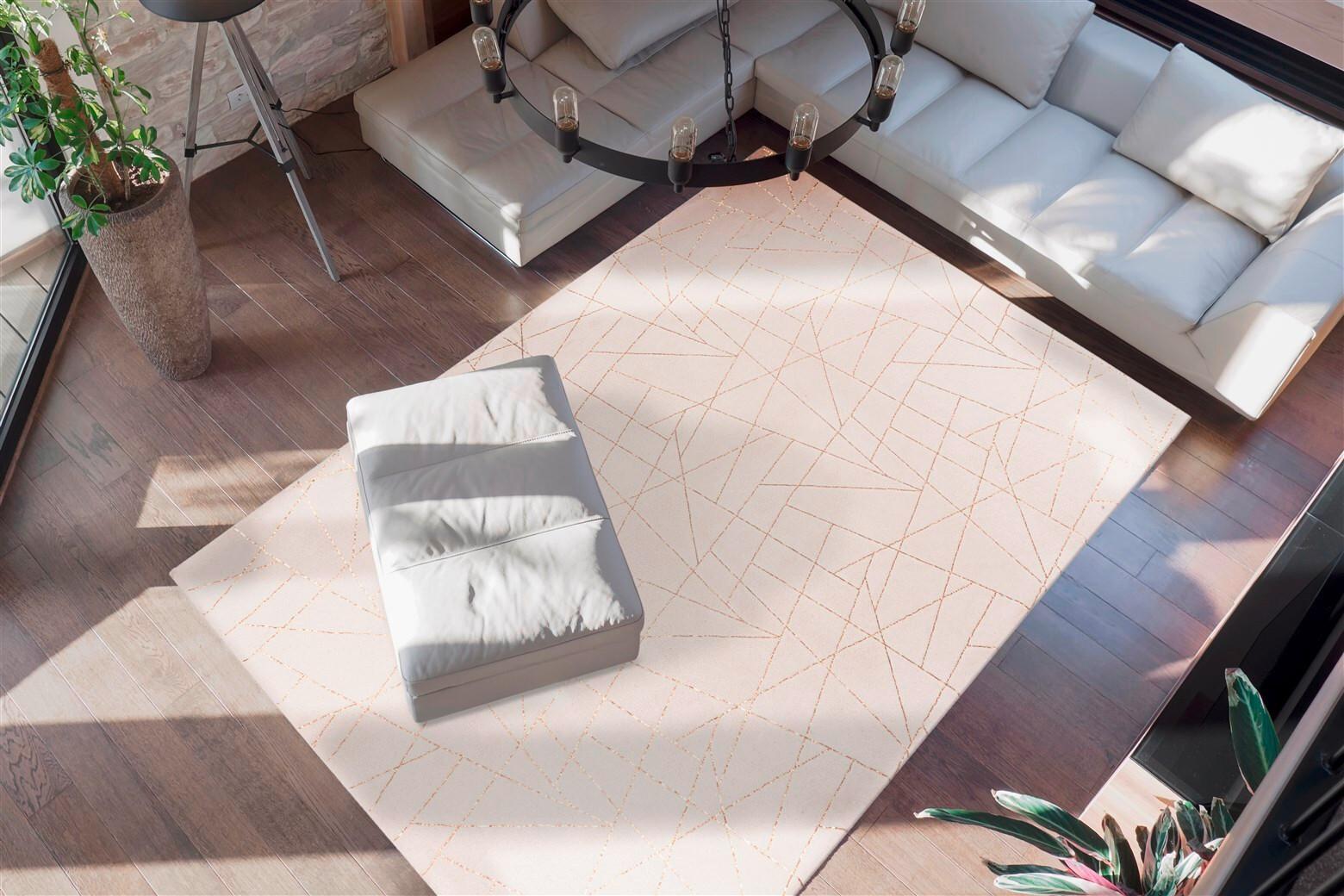 Teppich Bijou Creme/Goldfarben, 200x290 cm - Goldfarben/Creme, LIFESTYLE, Textil (200/290cm)
