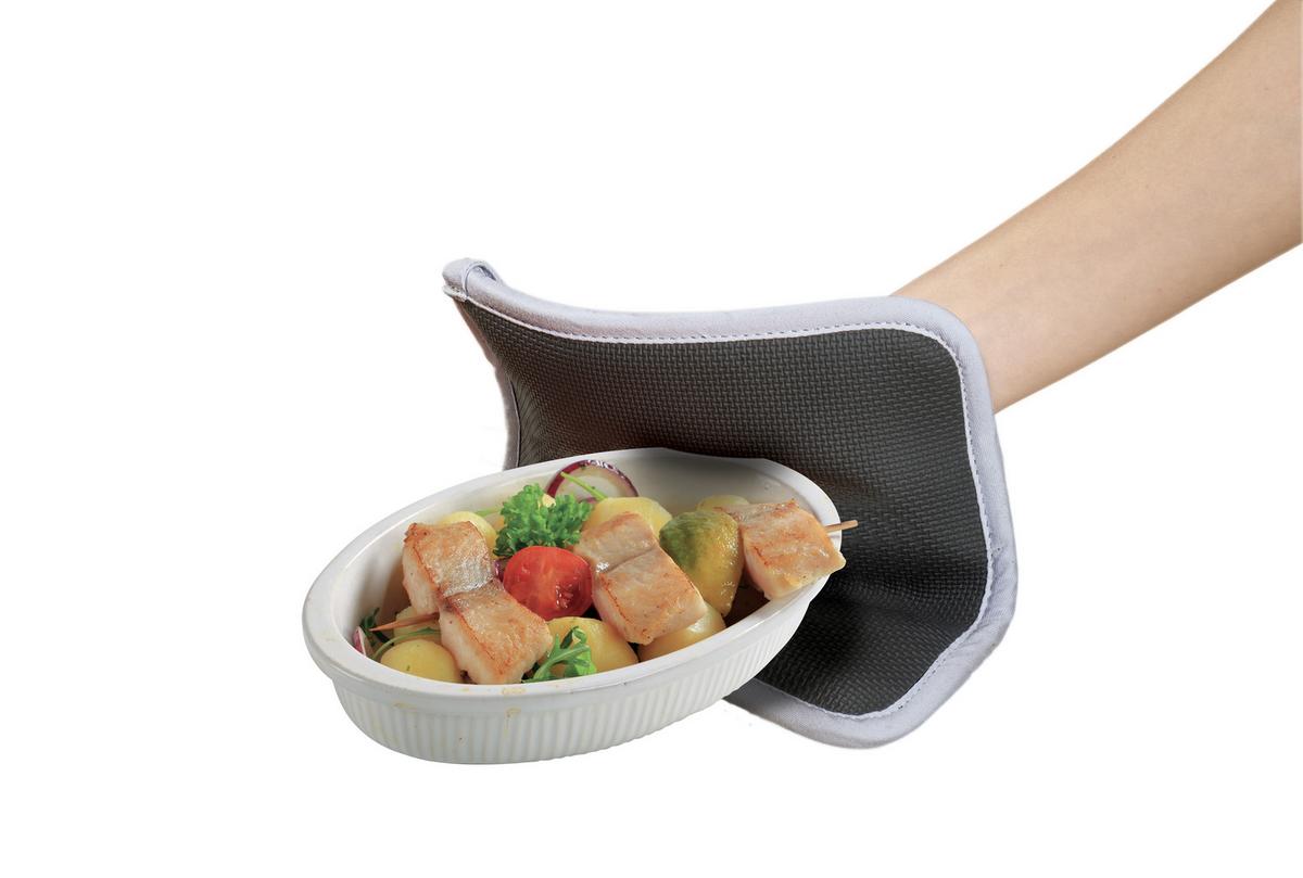 Topflappen Marko B: ca. 22 cm, Grau/Schwarz - Schwarz/Grau, Basics, Kunststoff/Textil (22/22cm) - Metaltex