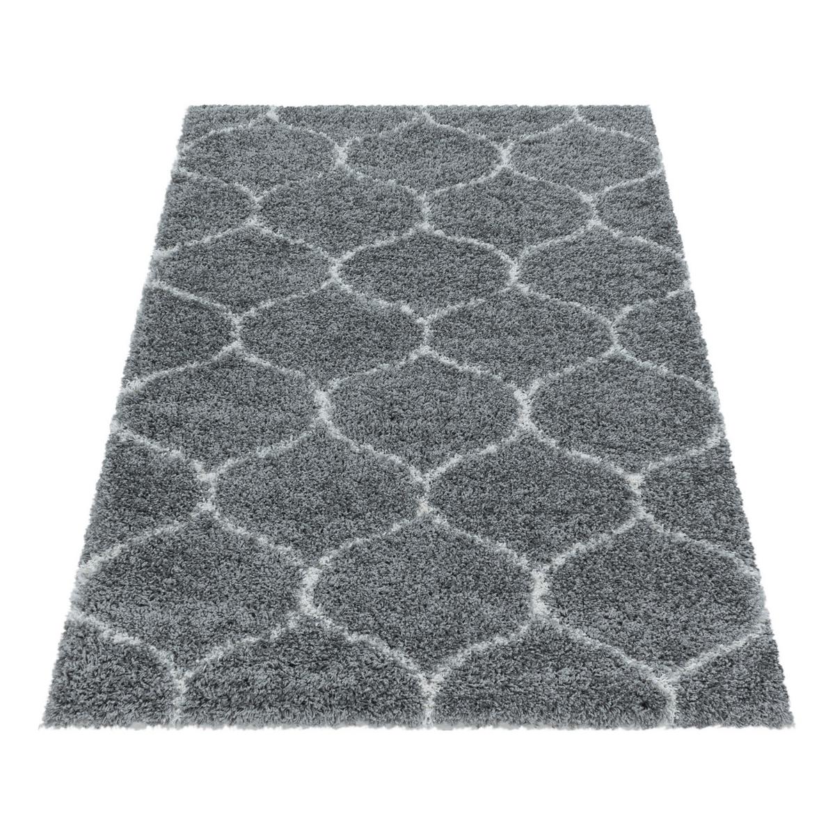 Webteppich Grau Naturfaser Salsa 280x370 cm - Grau, Design, Textil (280/370cm)