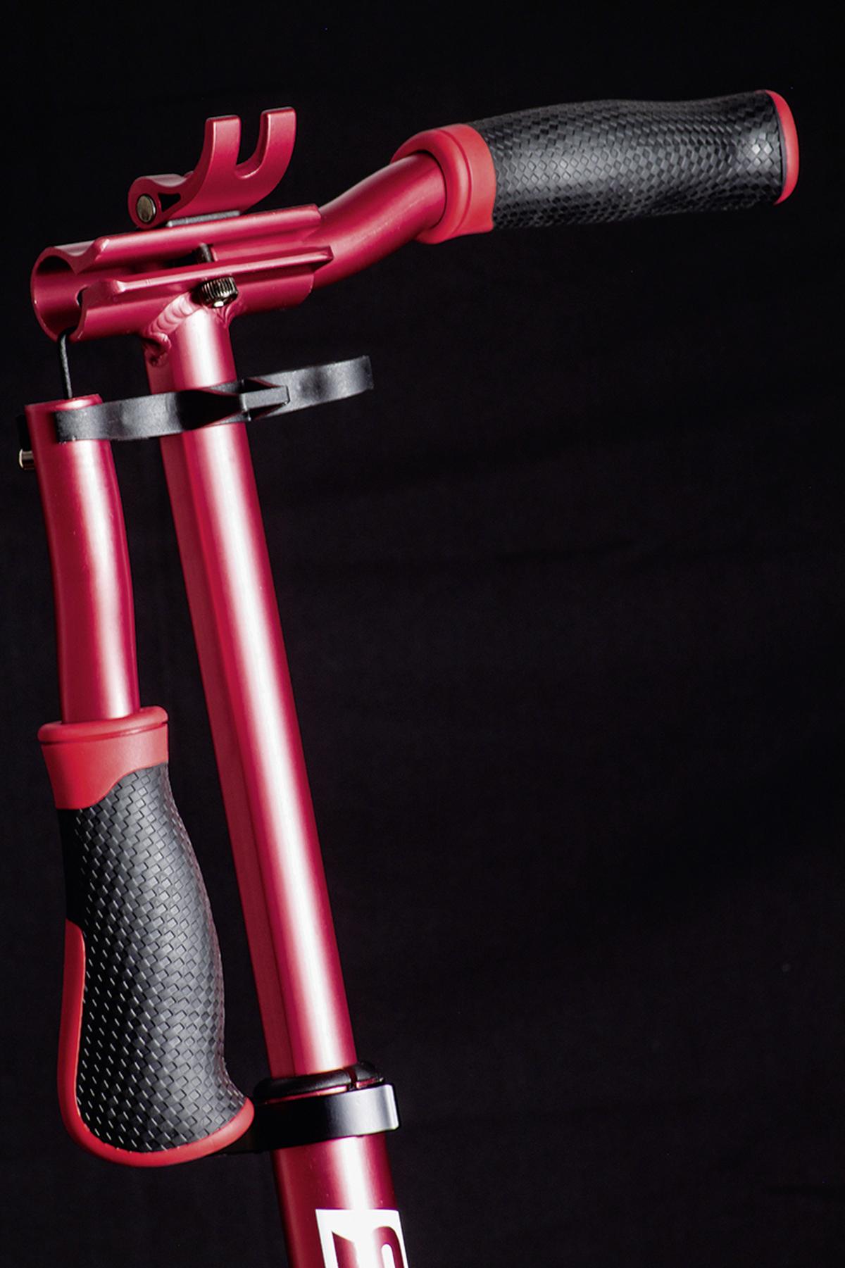 Scooter Six Degrees 513 Rot/ Schwarz Ø 230/215 Mm, Klappbar - Rot/Schwarz, Basics, Metall (93,5/34,5/105,5cm)
