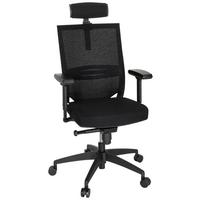 Drehstuhl Porto Max High I Schwarz - Schwarz, MODERN, Kunststoff/Textil (63/113/65cm) - MID.YOU