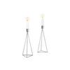 Kerzenständer-set Eisen Für Stabkerzen 2-Teilig - Silberfarben, Basics, Metall (9,5/24,2cm) - Echtwerk