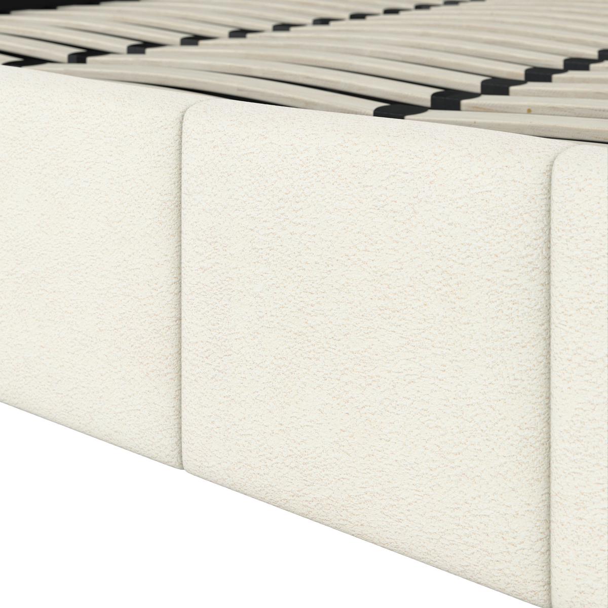 Čalúnená posteľ MILA 180x200 cm, biela - čierna/slonovinová, Modern, kov/drevo (180/200cm) - Bessagi Home