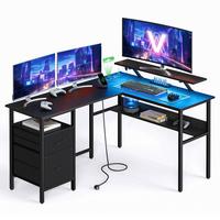 Gamingtisch Schwarz B: 150 cm - Schwarz, Trend, Holzwerkstoff/Metall (150/89/120cm) - MID.YOU