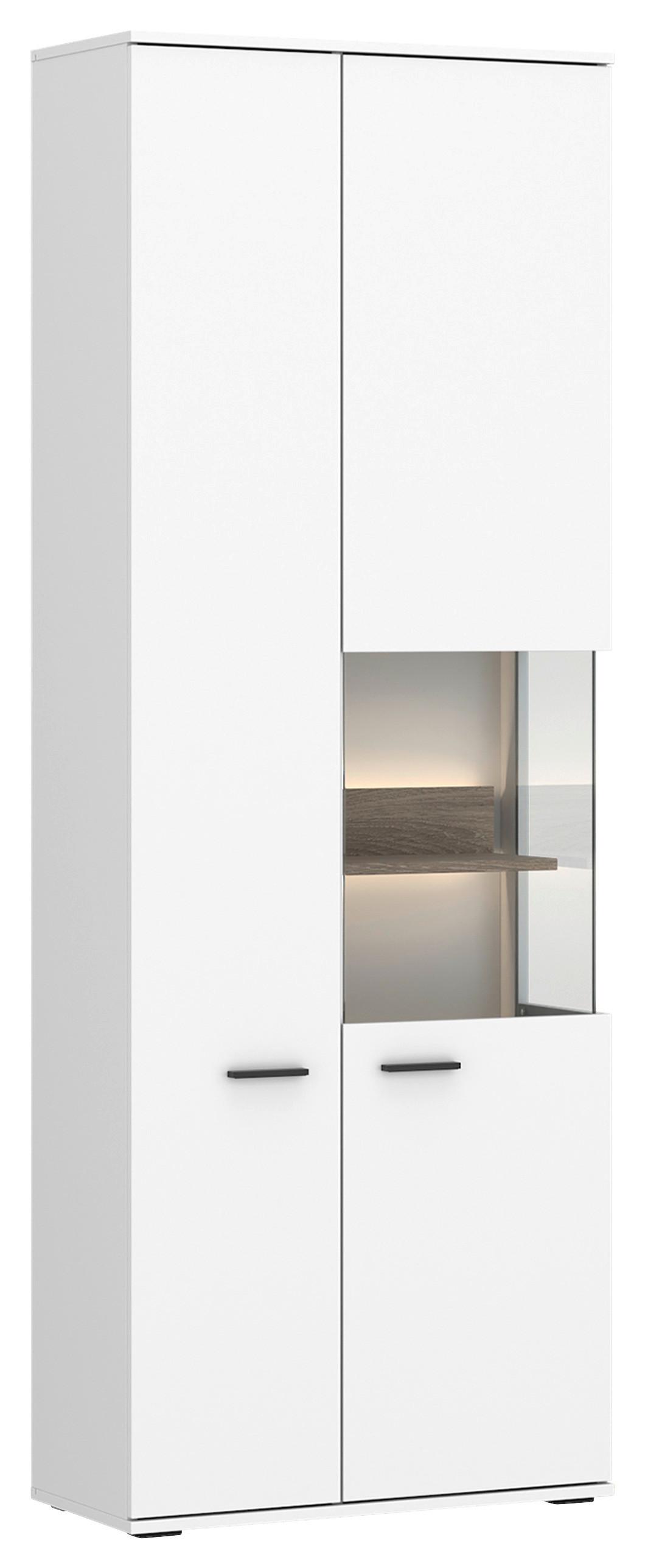 Vitrine Cotia New Weiß/eichefarben B: 70 Cm