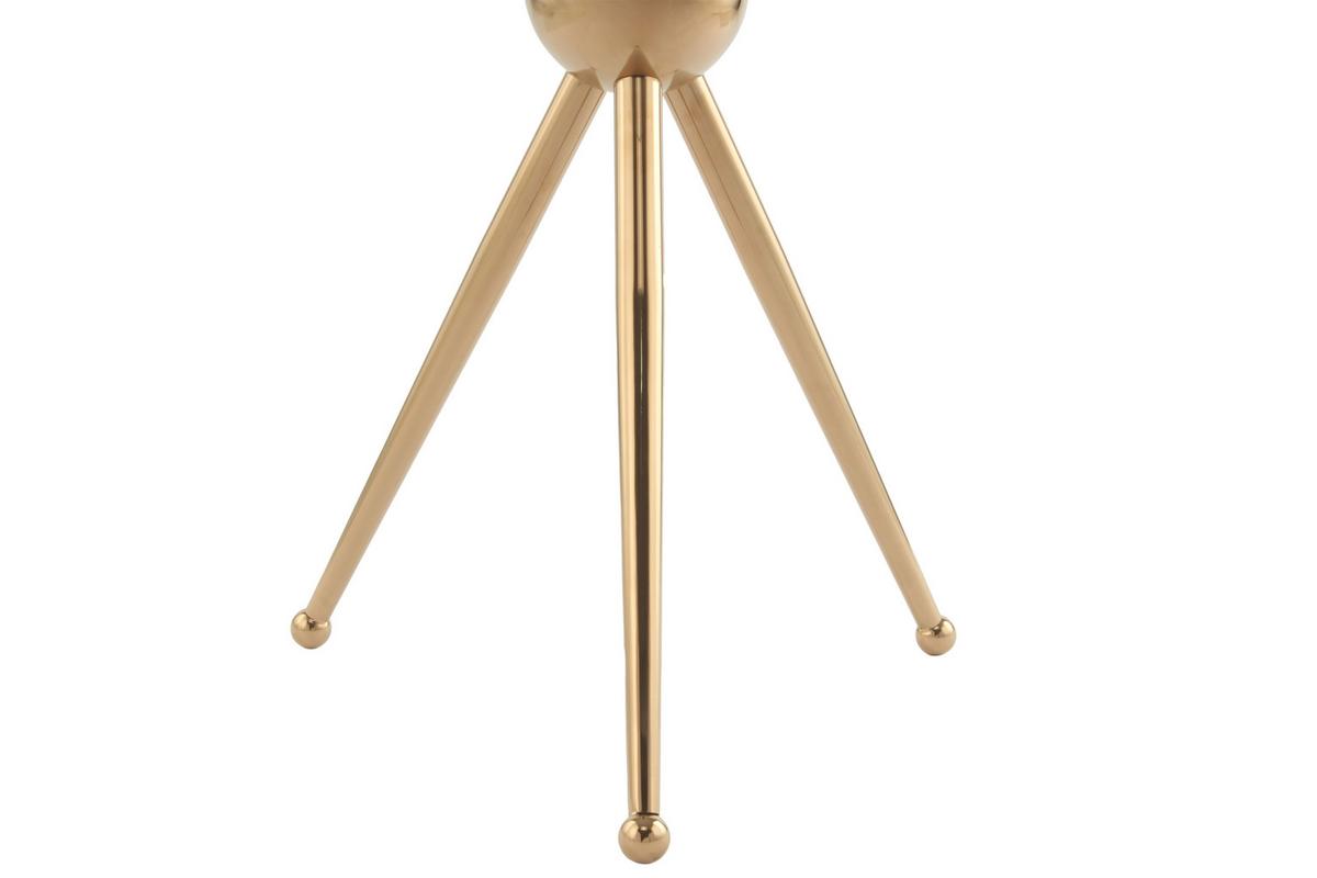 Beistelltisch Mit Glasplatte Rund Ontario, Klar/roségold - Goldfarben, MODERN, Glas/Metall (46/46/52cm) - Kayoom