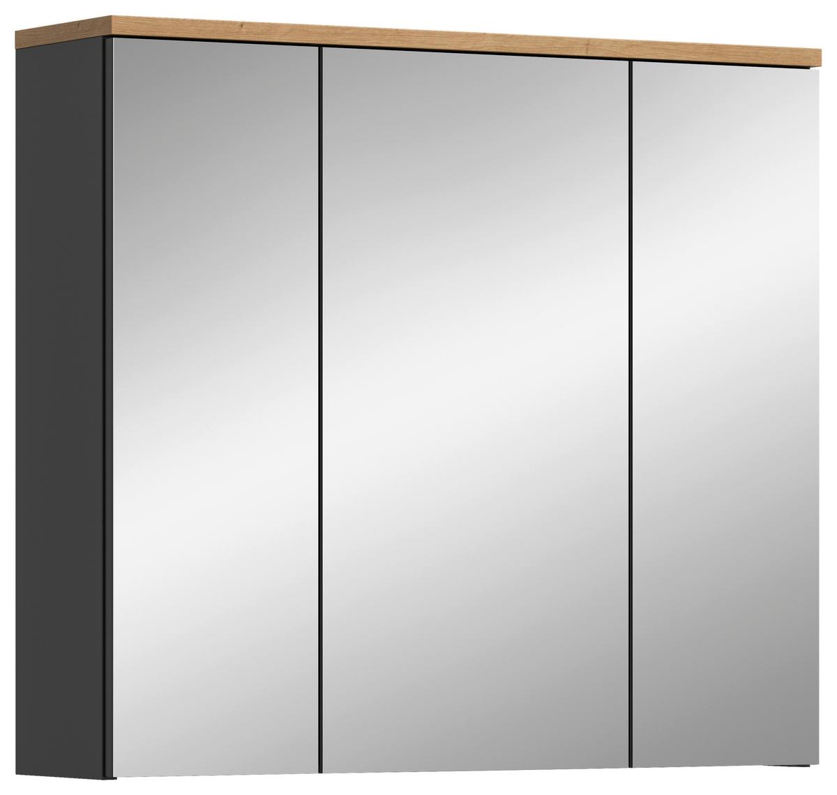 Spiegelschrank Canu Spiegelglas B: 80 cm - MODERN, Glas/Holzwerkstoff (80/73/21cm) - MID.YOU