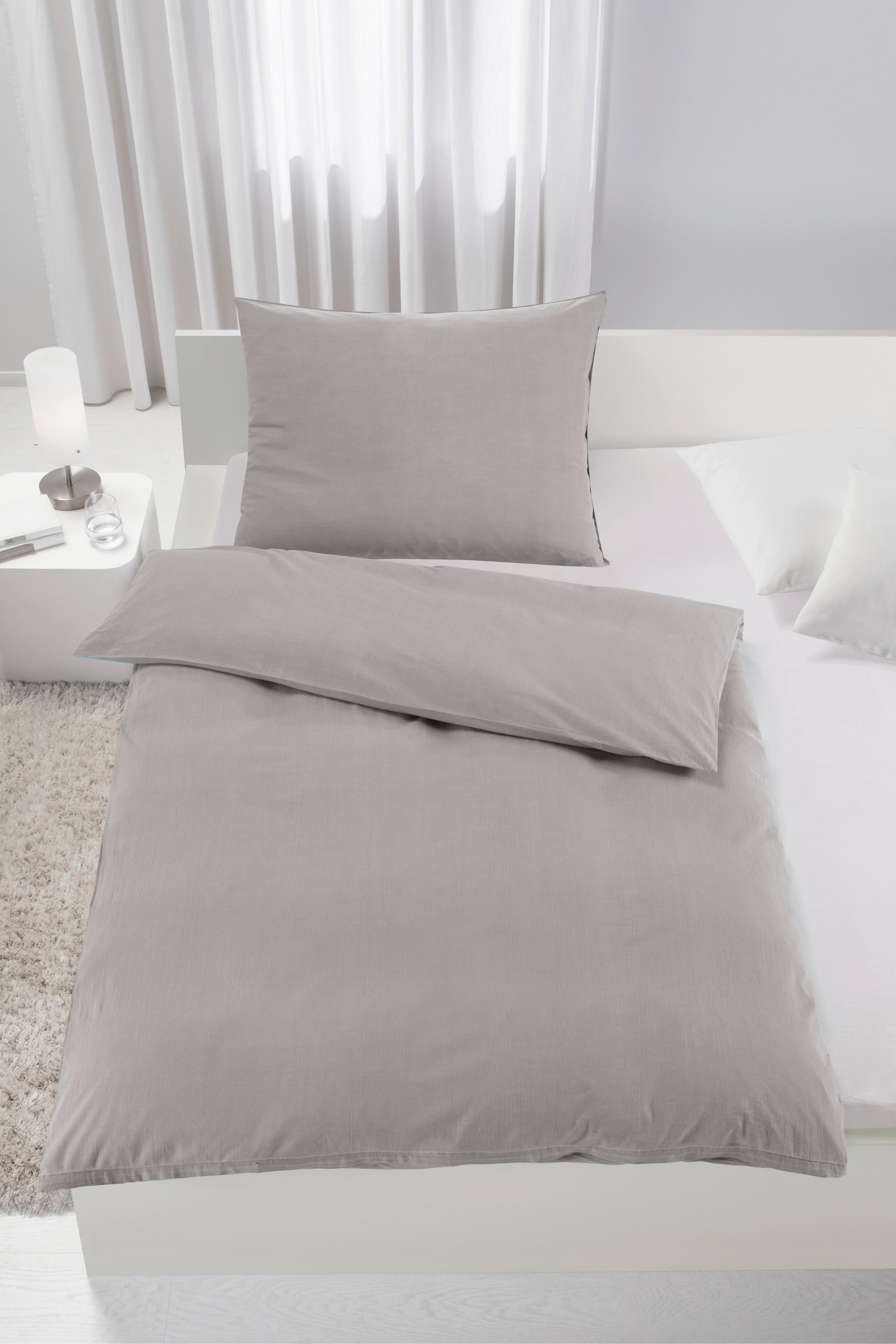 Povlečení Stone Washed, 140/200cm - světle šedá, Romantický / Rustikální, textil (140/200cm) - Modern Living