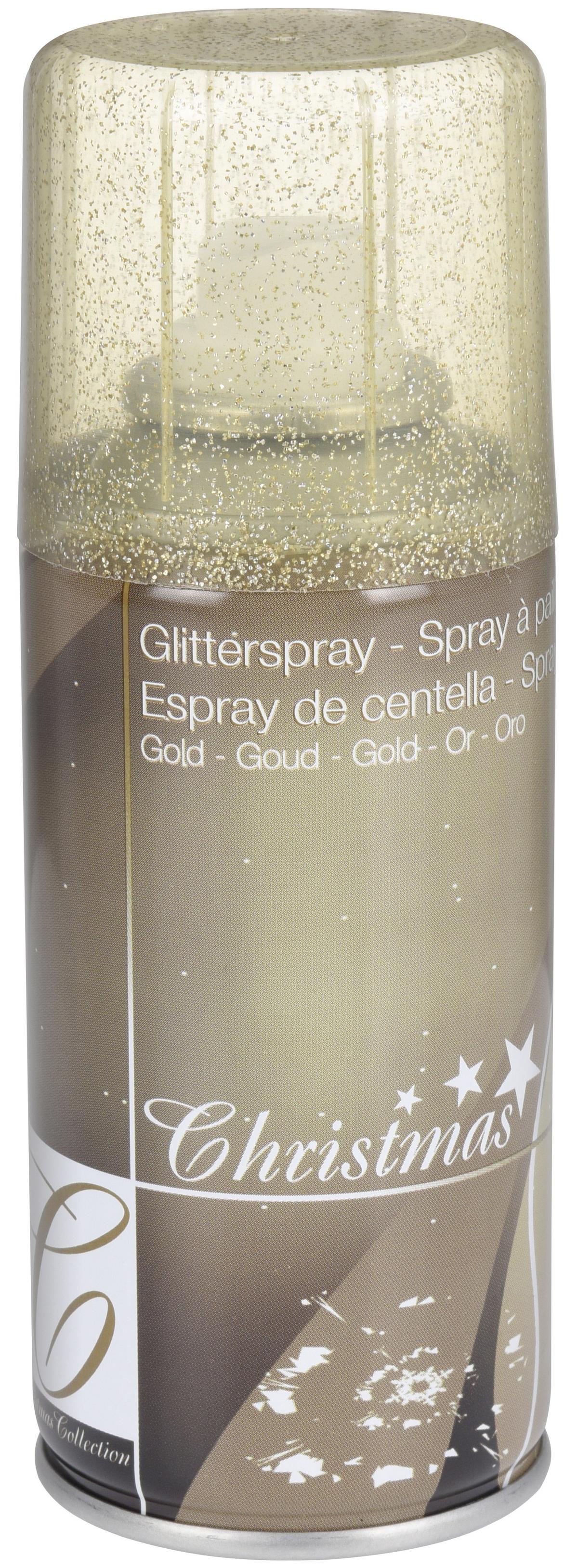 Glitzerspray Gold/Silber Sort. Inhalt:  150 ml Indoor - Silberfarben/Goldfarben, KONVENTIONELL, Kunststoff (150ml)