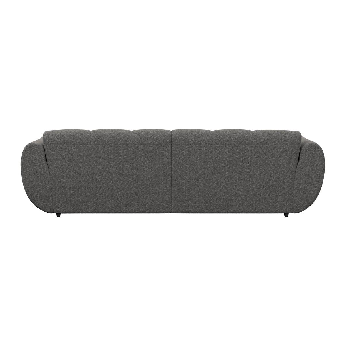 Ecksofa Panda Chenille grau, 280x178cm - Schwarz/Grau, Trend, Textil (280/178cm)