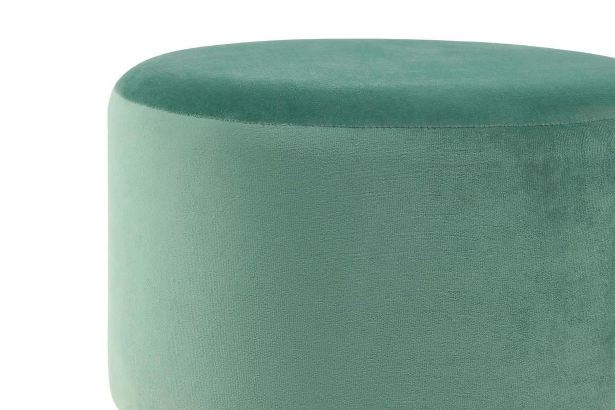 Taburet zlatá/mätová/petrolejová - zlatá/petrolejová, Lifestyle, kov/drevo (35/46/35cm)