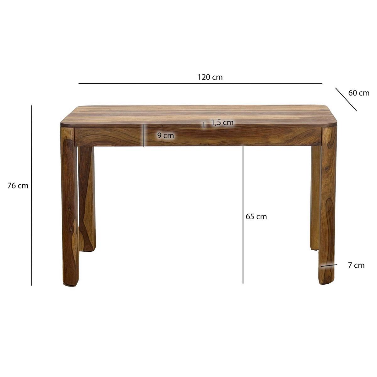 ESSTISCH Braun L: 120cm - Braun, Design, Holz (120/60/76cm) - MID.YOU
